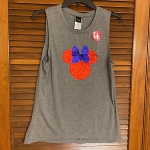 NEW Minnie Mouse Reversible sequin Top